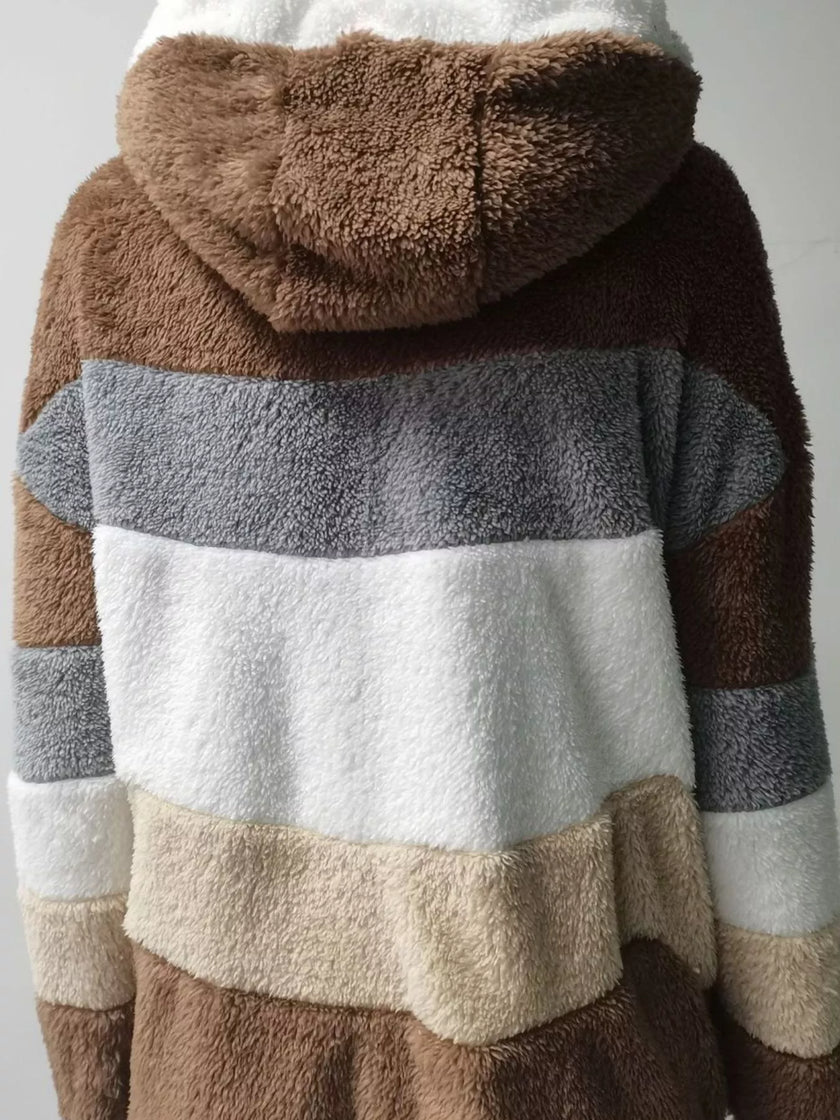 Erika | Women's Plus-Size Hooded Zip-Up Sherpa Winter Jacket