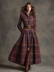 FJØRNA brown maxi dress, casual style, flowing fabric, sleeveless design, full-length dress for everyday wear