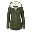 Elin | Women's Wool Hooded Buckle Fleece Jacket with Pockets