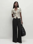 Polo Cardigan Women Lightweight Button Front Beige Black