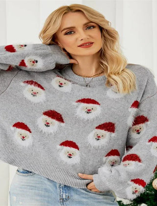 FJØRNA Sophie Christmas Jumper for women, gold cozy sweater featuring festive holiday design and comfortable fit.