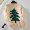 FJØRNA Clara Christmas Jumper for women, red festive casual pullover with holiday-themed design and cozy knit fabric.