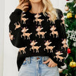 FJØRNA Clara Christmas Jumper for women featuring a fun holiday pattern in red, cozy knit pullover for festive seasons.