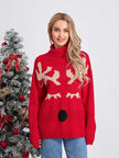 Red Emma Christmas Jumper for women by FJØRNA featuring festive fun design, cozy pullover for holiday cheer.