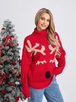 Red Emma Christmas Jumper for women by FJØRNA featuring a festive holiday design, cozy pullover perfect for the season.