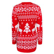 Red Emma Christmas jumper for women by FJØRNA featuring vintage style pullover with festive holiday design.