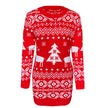 Red Emma Christmas Jumper for women by FJØRNA, vintage-style pullover with festive holiday design.
