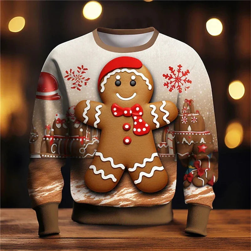 FJØRNA Grace Christmas Jumper for Women, festive graphic sweatshirt with holiday design, cozy winter sweater for women.