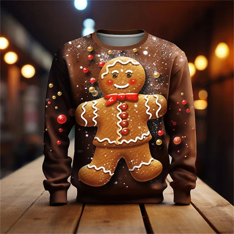 FJØRNA Grace Christmas Jumper for women with festive graphic design, cozy sweatshirt perfect for holiday celebrations.