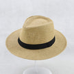 FJØRNA Carolus handmade classic Panama hat for men, white summer sun hat with elegant, handcrafted design, size 56-58cm.