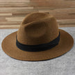 FJØRNA Carolus men's handmade classic Panama hat in white, stylish summer sun hat with a wide brim and elegant design.