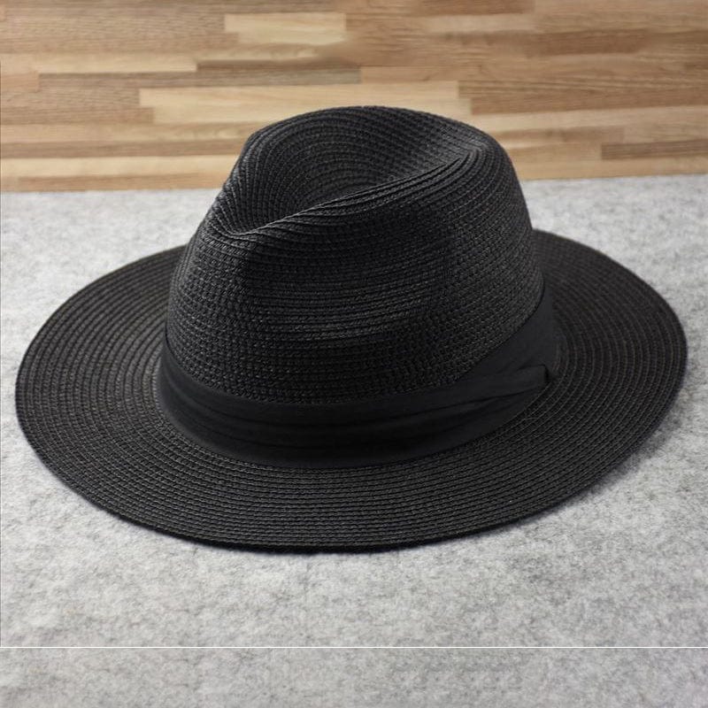 FJØRNA Carolus men's handmade classic Panama hat in white, stylish summer sun hat with a wide brim and elegant craftsmanship.