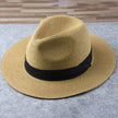 White handmade Panama hat for men by FJØRNA, classic unisex design with 52-54.5 cm brim and stylish woven straw look.