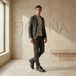 Men's red leather orthopedic shoes by FJØRNA, comfortable walking shoes with supportive design and durable leather upper.