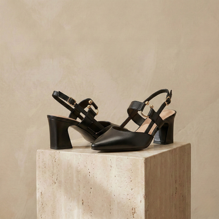 FJØRNA women's pink orthopedic heels with comfortable design, stylish footwear for women.
