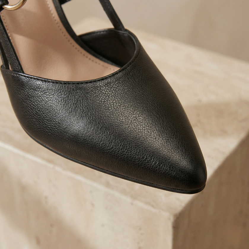 FJØRNA women's orthopedic pink heels with supportive design, comfortable footwear for women, featuring a stylish heel shape.
