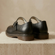 Brown Nina vintage leather Mary Jane shoes for women with strap and comfortable sole, classic FJØRNA women’s leather shoes.