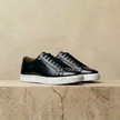Brown FJØRNA men's genuine leather shoes, stylish smart leather shoes for women, showcasing polished leather and classic design.