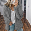 Hilde | Women's Hooded Open-Front Teddy Fleece Jacket with Pockets