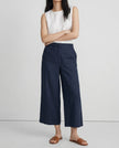 FJØRNA linen wide leg women’s trousers with drawstring, showcasing high-quality, realistic linen fabric and comfortable relaxed fit.