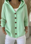 Abigail | Women's Hooded Button Front Cardigan with Cozy Classic for Layering