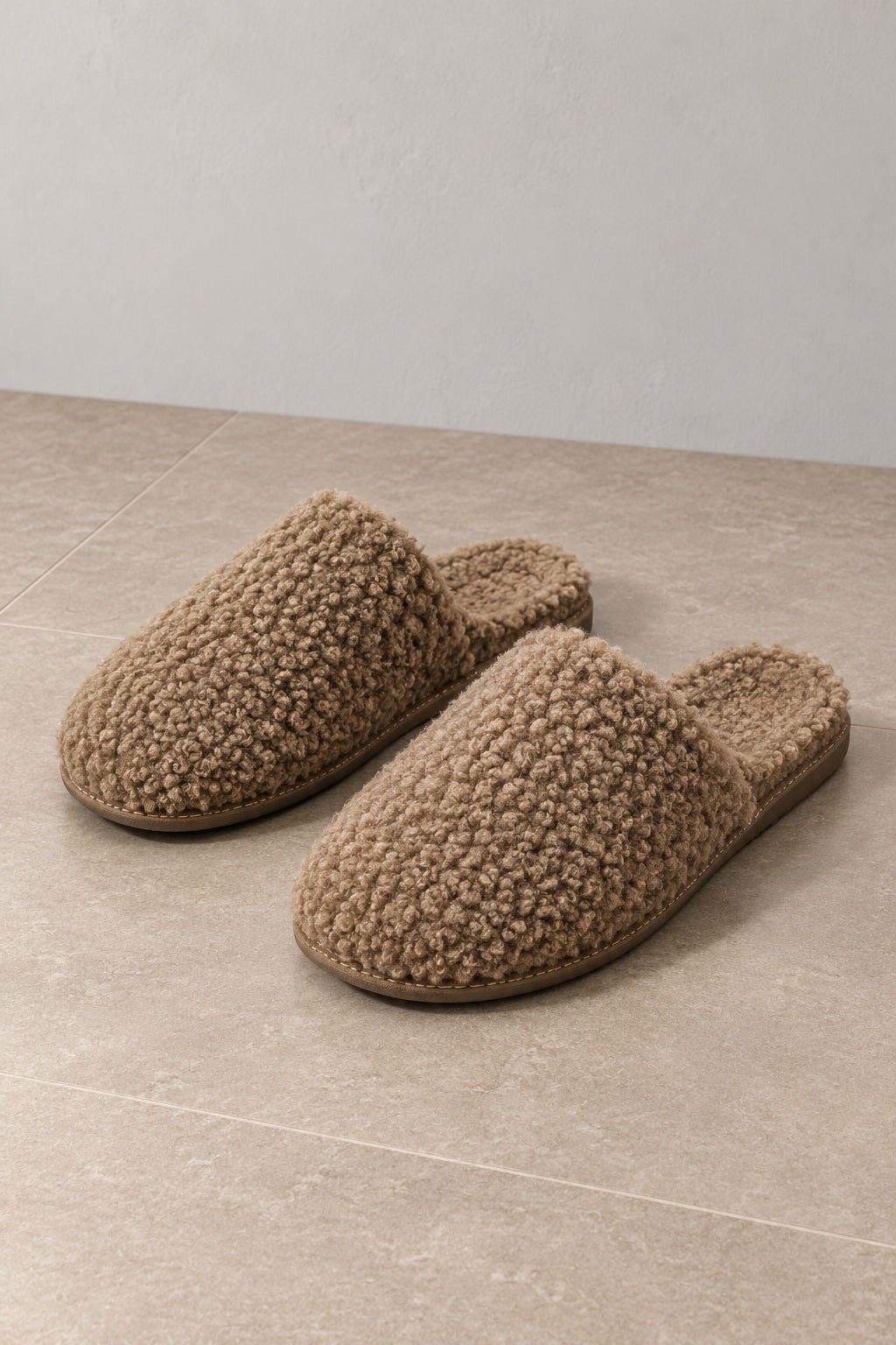 Teddy Slippers Loafer-Style Slip-On with Moc Toe for Women | Tanwen