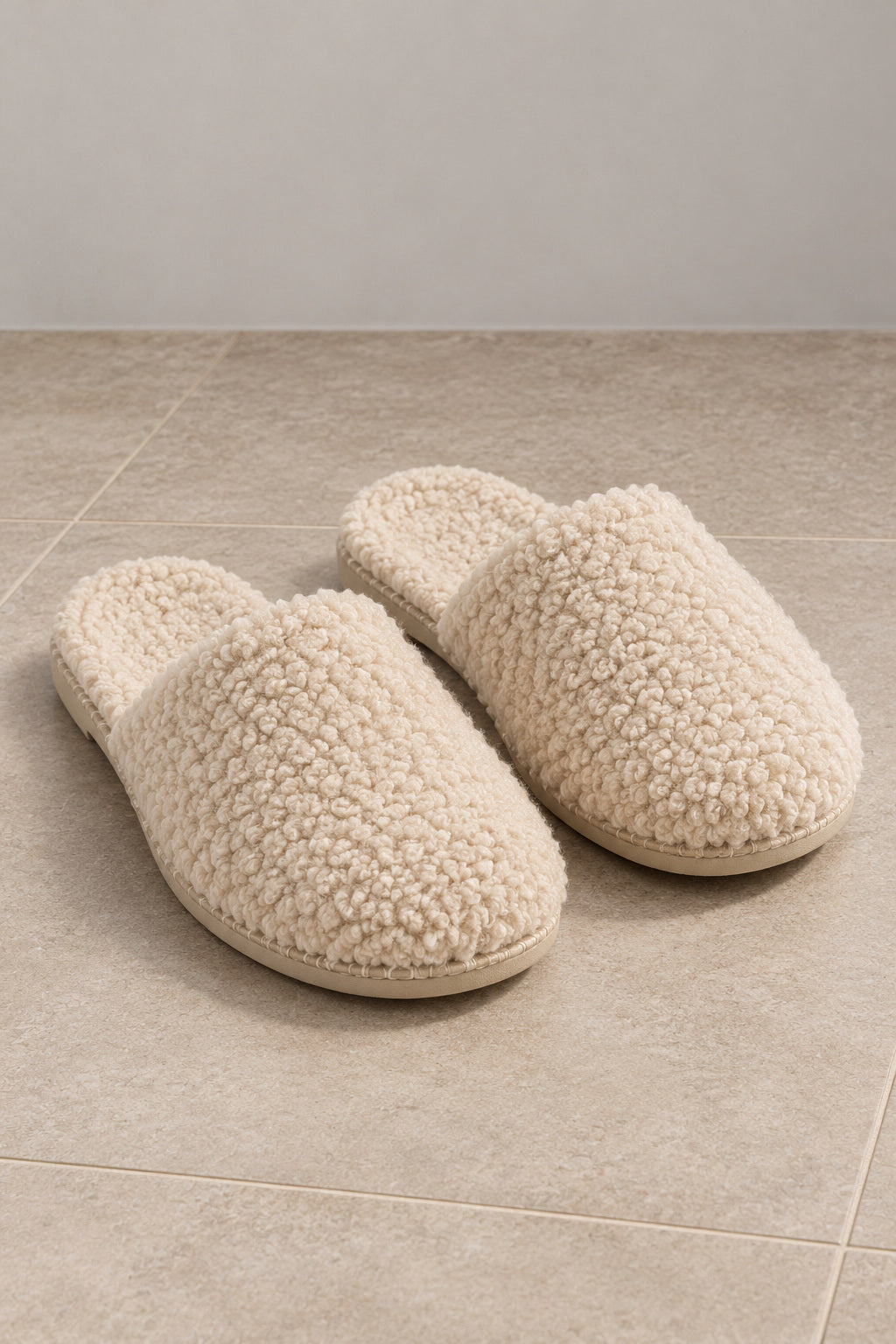 Teddy Slippers Loafer-Style Slip-On with Moc Toe for Women | Tanwen