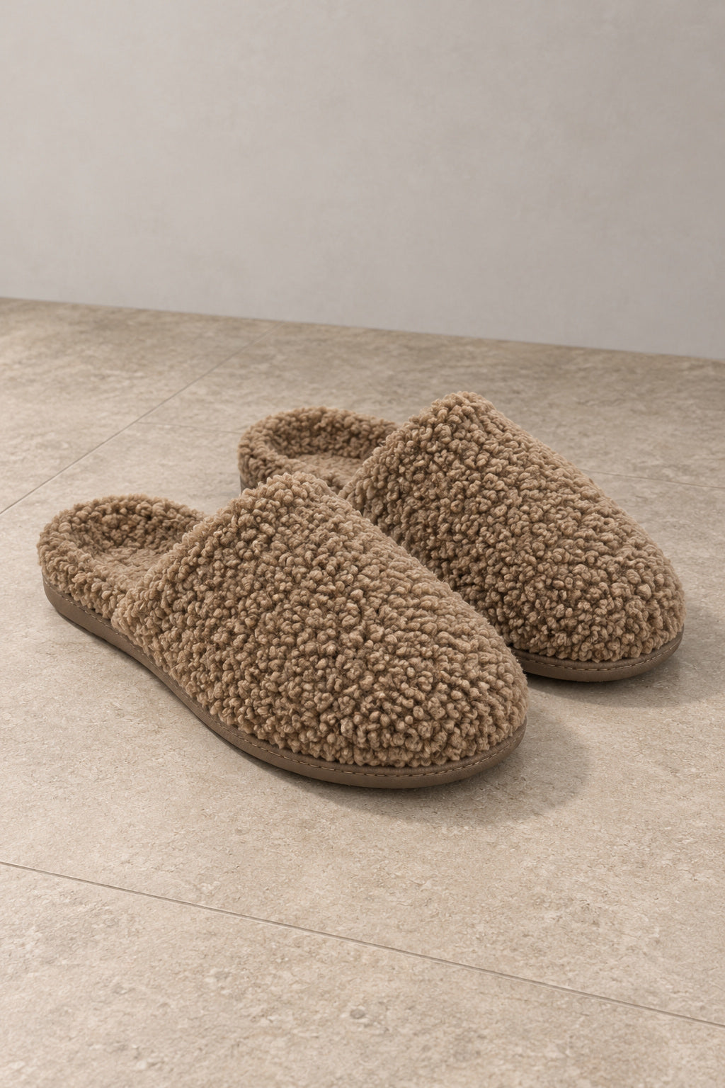 Teddy Slippers Loafer-Style Slip-On with Moc Toe for Women | Tanwen