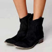 Hester | Women's Distressed Block-Heel Suede Western Booties