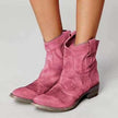 Hester | Women's Distressed Block-Heel Suede Western Booties