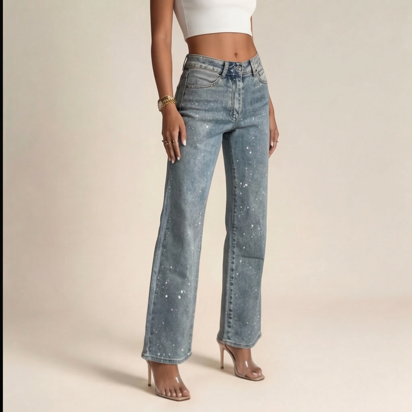 Saar | Women's High-Waist Straight-Leg Jeans