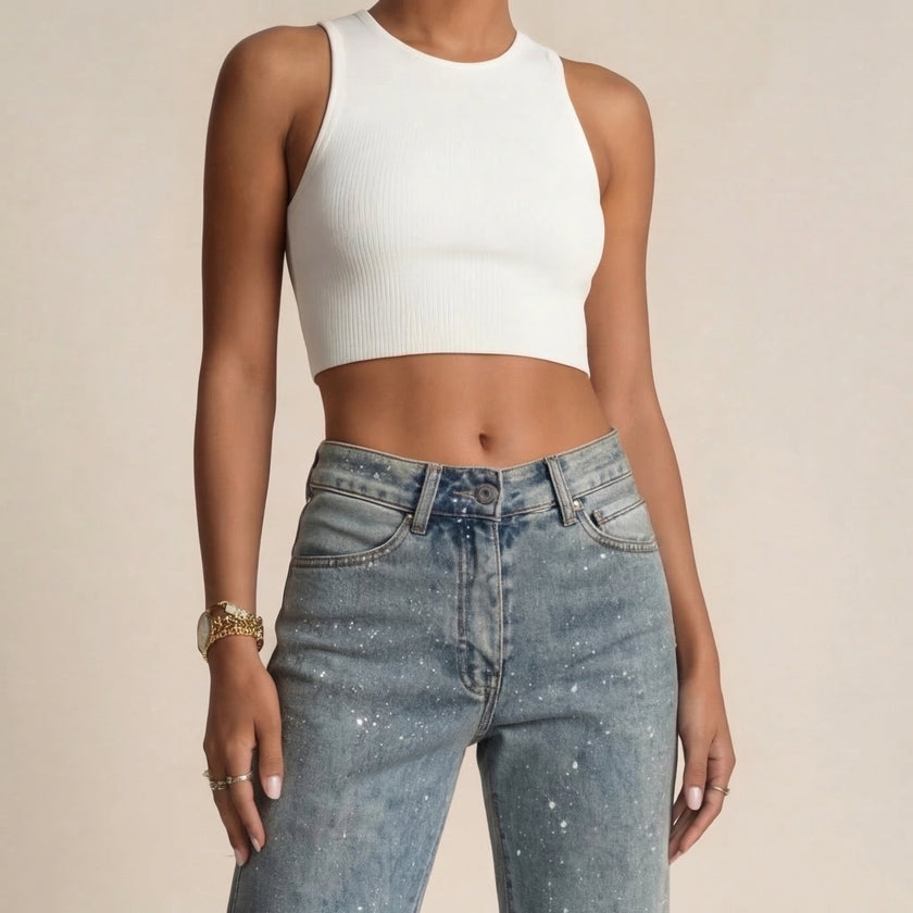 Saar | Women's High-Waist Straight-Leg Jeans