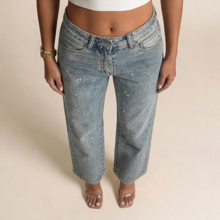 Saar | Women's High-Waist Straight-Leg Jeans