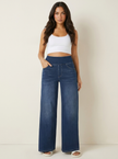 Wide Leg Jeans Women High Waist Stretch Denim