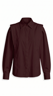 Cotton Button-Up Shirt Women Oversized Collared Long Sleeve