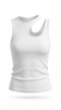 Ribbed Knit Tank Top Women Cutout Semi-Sheer Slim Fit