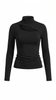 Turtleneck Top Women Slim Fit Cut-Out Asymmetric Long Sleeve