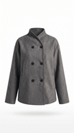 Utility Jacket Women Oversized Cotton Blend Button Front