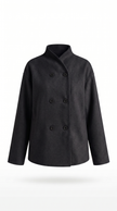 Utility Jacket Women Oversized Cotton Blend Button Front