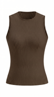Knit Tank Top Women Scoop Neck Slim Fit Sleeveless