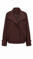 Trench Coat Women Vintage Loose Fit Long Sleeve