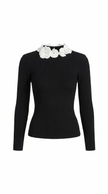 Knit Top Women Long Sleeve Fitted Crew Neck Stretch