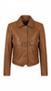 Faux Leather Jacket Women Utility Turn-Down Collar