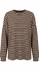 Cotton Button-Up Shirt Women Striped Long Sleeve