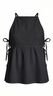 Cotton Blend Tank Top Women Bow Strap Sleeveless