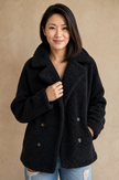 Kaia | Women's Double-Breasted Teddy Fleece Coat