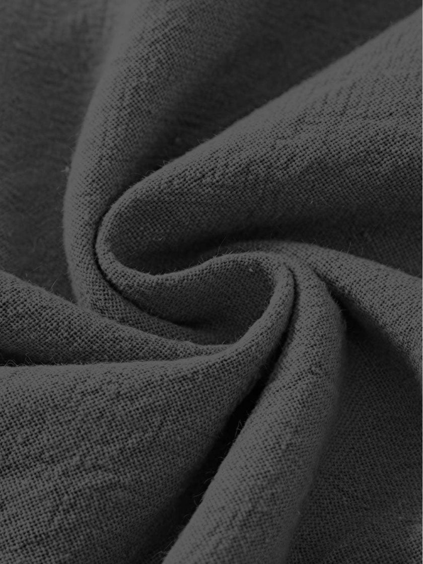 High-waist linen summer trousers for women, FJØRNA, wide-leg palazzo style, lightweight and breathable cotton-linen fabric.