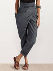 FJØRNA women's lightweight summer trousers with high waist, wide leg, and tapered fit, shown as comfortable, stylish pants.