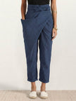 FJØRNA women's lightweight summer trousers with high waist, wide leg, tapered fit, made for a comfortable, stylish look.