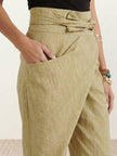 FJØRNA women's lightweight summer trousers with high waist, wide-leg and tapered fit, made for comfortable, stylish wear